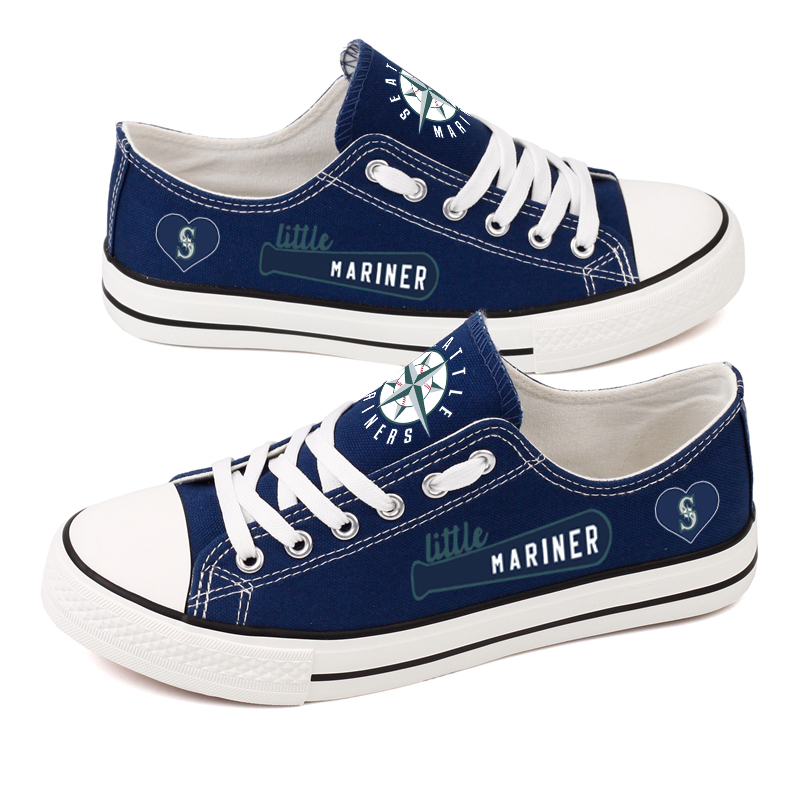 Women's Seattle Mariners Repeat Print Low Top Sneakers 002